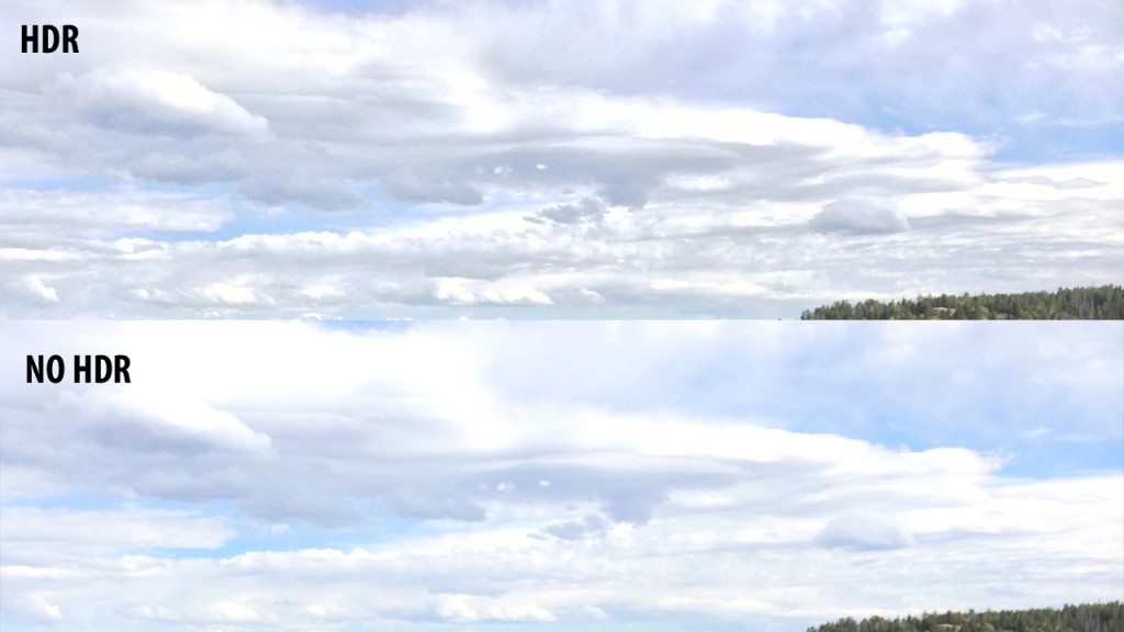 HDR Clouds VS non HDR Clouds